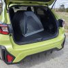 A Sony Trinitron TV in the back of a Subaru Crosstrek